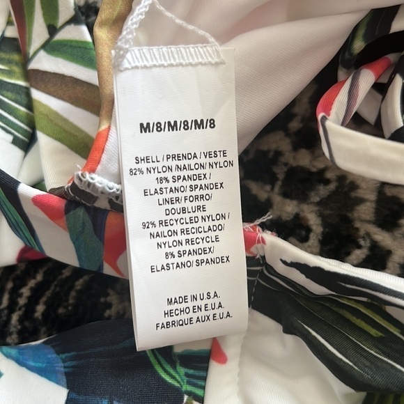 Vitamin A NWT Tropical Print Halter Bikini Top Size Medium - Picture 5 of 7
